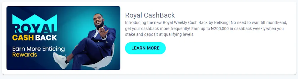 betKing Royal CashBack Screenshot